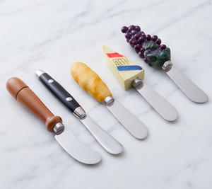 Juego de 5 Cuchillos para Queso con Hoja de Acero Inoxidable y Mangos de Resina con Forma de Alimentos, Espátula para Mantequilla, Herramientas para Queso - Product Image 3