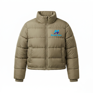 2026 New Arrival Winter Coat for Women Casual Loose Warm <b>Crop</b> Puffer with Waterproof Feature Trending Solid Color - Product Image 1
