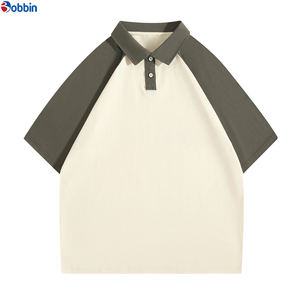 เสื้อโปโลผู้ชาย แขนสั้น ทรงหลวม สไตล์ลำลอง แฟชั่นฤดูร้อน คอปกพับ ผ้าฝ้ายแท้ ตัดต่อสี - Product Image 4