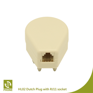 Adaptateur de prise hollandaise vers RJ11 pour accessoires téléphoniques, en ABS, certifié RoHS - Product Image 5