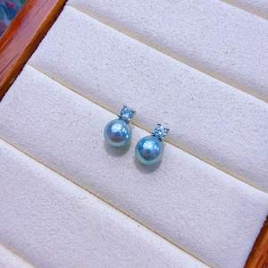Pendientes de Plata de Ley S925 con Perlas de Cáñamo Pequeñas de 6 mm, Inspirados en Bombillas, Elegantes y Pequeños, de la Princesa Diana - Product Image 4