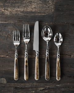Vintage <b>Bamboo</b> Handle Flatware <b>Set</b> with Mirror Polish Stainless Steel <b>Cutlery</b> Dishwasher Safe for Wedding Party Use - Product Image 5