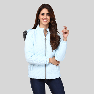 Stylish <b>Girls</b> Bomber <b>Jacket</b> New Design Modern Fit Hooded Collar Printed Woolen Winter <b>Jacket</b> High Quality Quick Dry - Product Image 3