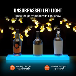 Espositore per Bottiglie di Liquore a LED Bianco da 24 Pollici con Controllo RF e App, Scaffale per Vini - Product Image 2