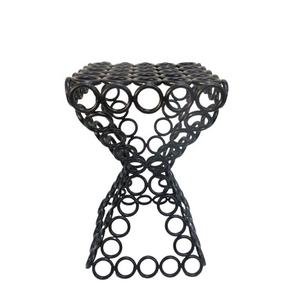 Living Room Decor Furniture Aluminum <b>Stool</b> Nickel Plated Silver Color <b>Stools</b> & Ottomans for Home Furniture in Bulk - Product Image 5