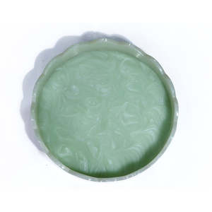 Plateau de service rond en résine de luxe pour salle de bain et cuisine, compatible lave-vaisselle, capacité >501ml - Product Image 1