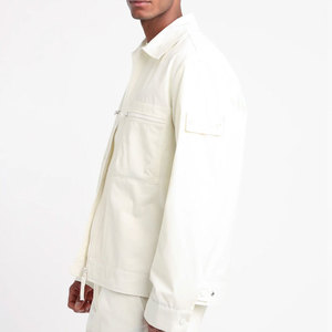 Chaqueta de lona suave para hombre, cuello vuelto, corte regular, impermeable, ecológica. - Product Image 3
