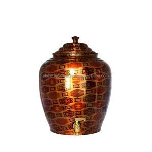 Olla enfriadora de agua de cobre puro con forma redonda y cristal, decoración para el hogar, el mejor diseño, precio bajo - Product Image 2