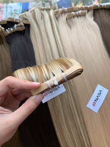 Cinta larga Precio al por mayor Cabello humano real Color marrón 100% Extensiones de cabello humano vietnamita de alta calidad - Product Image 4