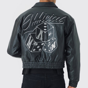 High Quality OEM Custom <b>Men's</b> Vintage Autumn Woolen Varsity <b>Jacket</b> Stylish Chenille Embroidery Genuine <b>Leather</b> Waterproof Crop - Product Image 5