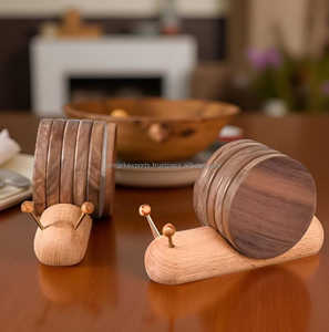 Premium Wooden Coasters Natural Handmade <b>Drink</b> Mats Eco Friendly Table Accessories Perfect for Coffee Mugs Tea Cups and <b>Glasses</b> - Product Image 2