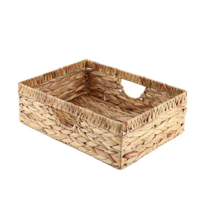 New Latest Design Water Hyacinth Wicker <b>Basket</b> <b>Storage</b> Unique Water Hyacinth Braided Natural Decor Home Bedroom - Product Image 2