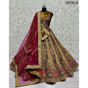 Nupcial Indio Desgaste Terciopelo Colecciones Para Novia Con Zarkhan Trabajo Por Fabzone - Product Image 1