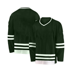 Maillot de hockey sur glace pour homme à col en V, manches longues, noir rayé, polyester, coupe classique, toutes saisons, vêtements respirants - Product Image 6