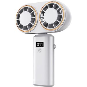 Ventilatore portatile leggero ricaricabile a 5 velocità con ventaglio elettrico da taschino Display digitale per Festival della palestra della scuola sportiva all'aperto - Product Image 1