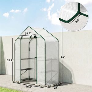 Invernadero Portátil Blanco para Plantas de Exterior, para Jardín y Uso Doméstico - Product Image 5