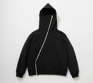 Sudadera con capucha urbana de estilo moderno con cremallera completa, forro polar térmico cálido, corte ajustado y manga larga para uso diario informal y streetwear. - Product Image 6