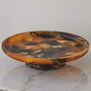 Plat élégant en résine écologique, fait main, durable, effet aqua, qualité alimentaire, motif personnalisé, passe au lave-vaisselle, pour restaurants et maisons - Product Image 3