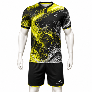 Uniforme de fútbol personalizado OEM para hombre, conjunto de camiseta sublimada de secado rápido, uniforme de manga corta para adultos - Product Image 1