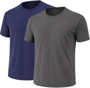 T-shirt pour homme en polyester/coton imprimé sérigraphié, anti-plis, écologique, respirant, léger, séchage rapide, col en V, pour usage quotidien - Product Image 5