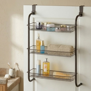 Shopee MIT Taiwan Modern Multifunction Metal Steel Tube Hanging Bathroom Over the Door Storage Organizer 5-10kg Load Capacity - Product Image 3