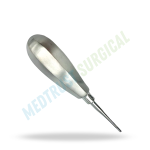 Elevador dental de hoja ancha recta de 3 mm, instrumento quirúrgico dental extra corto para separación y corte de dientes - Product Image 3
