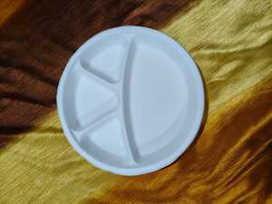 แผ่นชานอ้อยทรงกลมแบบย่อยสลายได้4ช่องเป็นมิตรต่อสิ่งแวดล้อมถาดใส่อาหารแบบย่อยสลายได้ตามธรรมชาติ - Product Image 6