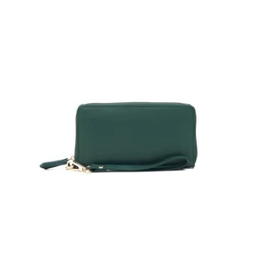 Long Women's Genuine Leather <b>Wallet</b> Zipper Closure <b>Waterproof</b> RFID Blocking Large Capacity Customizable Colors Logo Linen - Product Image 1