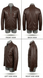 Veste de motard pour homme de qualité supérieure, style streetwear moderne - Product Image 4