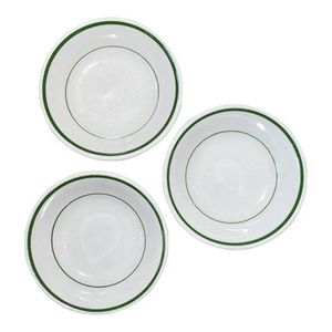 Assiette de Présentation Robuste de Qualité Commerciale Style Diner Classique à Rayures Vertes, Sous-Assiette Anti-Rayures pour la Restauration - Product Image 3