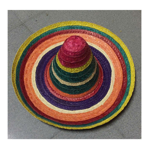 Natural Woven Mexican Sombrero <b>Hat</b> in Bulk Handmade <b>Straw</b> Sun <b>Hat</b> for Summer Festivals Beach Activities and Event Promotions - Product Image 1
