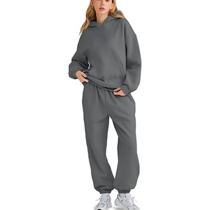 Survêtement pour femme, style urbain, sweat-shirt à capuche surdimensionné, pantalon assorti - Product Image 5