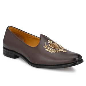 Chaussures de cérémonie pour hommes, style indien traditionnel, broderie, Neob Ventures, pour mariage et fêtes Nagra. - Product Image 1