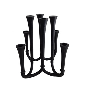 Accessoire pour décoration de maison en laiton, fer revêtu, métal salle de bains, bon look, support t-shirt décoratif de forme ronde, avec Base - Product Image 4