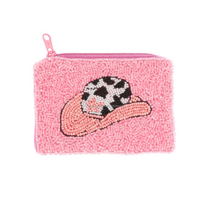 Bolso de fiesta personalizado unisex con cremallera, bordado estilo vaquero, con cuentas de turquesa hechas a mano, correa de cadena antirrobo y diseño de sombrero de vaquero. - Product Image 3