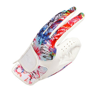 Gants de golf personnalisés, impression couleur sur le dos, cuir PU, paume en cuir Cabretta, sublimation, protection UV, respirants, antidérapants - Product Image 3