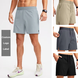 Shorts de sport pour hommes de haute qualité, en polyester/coton monocouche, cargo, anti-plis, taille élastique, poches, séchage rapide - Product Image 6