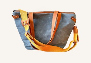 Bolso Tote de Lona y Cuero con Cierre Abierto, Bordado, Impermeable, para Viajes, Trabajo, Compras, Bolso de Hombro, Gran Capacidad, LCTB-0067 - Product Image 5