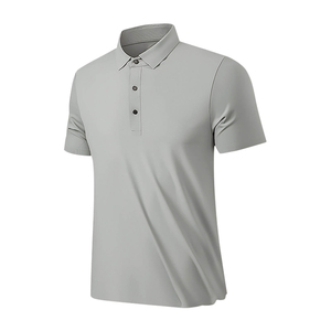 Men's Light Blue Solid Color Polo <b>Shirt</b> Short Sleeve Casual <b>Collared</b> <b>T</b> <b>Shirt</b> Premium Comfortable Breathable Fabric - Product Image 2