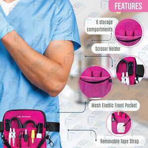 Medical Gear Pockets Tape Holder and Utility Storage for Stethoscopes Bandage Scissors Pink <b>Nurse</b> Fanny Pack - Product Image 3