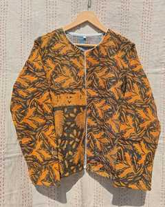 Floral Printed Quilted <b>Jacket</b> Women's Full Sleeve Zipper Closure Spring Style Regular Length 100% Polyester Woven Fabric - Product Image 2