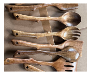 Ensemble de cuillères en bois faites à la main, design unique, approvisionnement en gros, personnalisation OEM - Product Image 1