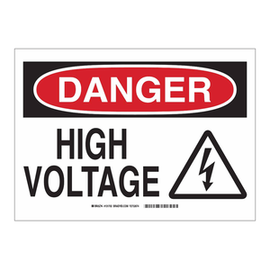 Panneau en aluminium Brady Danger haute tension pour zones électriques intérieures et extérieures - Product Image 2