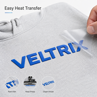 Logo en silicone 3D personnalisé avec lettres en relief pour T-shirt, vêtements de sport, vêtements de loisirs, étiquette de transfert thermique pour vêtements OEM