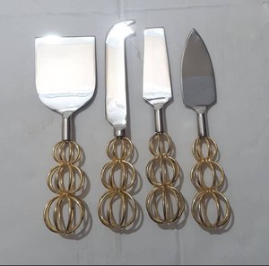 Christmas Gifts 18/<b>8</b> Stainless Steel Rattan Woven Handle American Style 4-Piece Flatware <b>Set</b> Mirror Polish Durable Eco-Friendly - Product Image 3