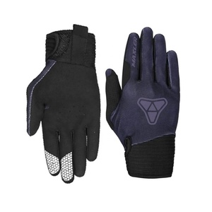Gants de moto unisexes en cuir noir imperméables et respirants, courts, en tissu, avec fonction tactile et grip antidérapant, pour une conduite complète des doigts - Product Image 1