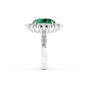 Bague en argent 925 avec diamant de laboratoire pour femme, certifiée IGI, RJC, ODM, OEM, fabricant éthique de bijoux fins, vente en gros E201287 - Product Image 4