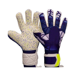 Gants de gardien de but professionnels à doigts entiers, avec sangle de poignet réglable, antidérapants, respirants, en caoutchouc, avec protection du pouce - Product Image 1
