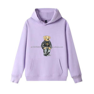 Sudadera con Capucha de Forro Polar de 400g para Mujer, Alta Calidad, Estilo Ralph Lauren X-Bear, Impresión por Transferencia de Calor, Transpirable, Sudadera con Capucha para Invierno - Product Image 2