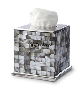 Boîte à mouchoirs unique en os incrusté, élégante, faite à la main, décorative, porte-mouchoirs, accent décoratif pour la maison Tradebyd - Product Image 5